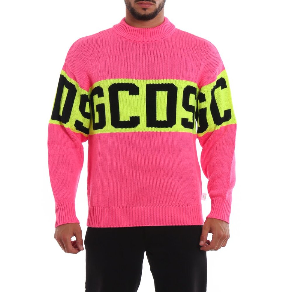 GCDS Pink Logo Sweater Size L